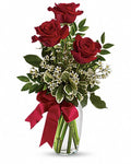 Valentine 3 rose vase